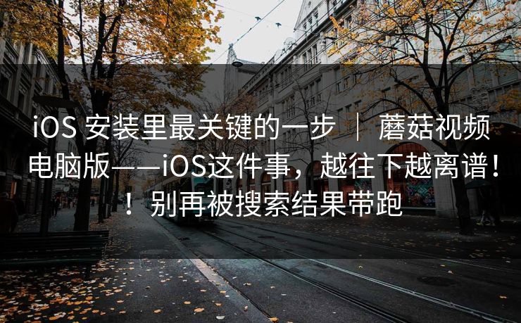 iOS 安装里最关键的一步 ｜ 蘑菇视频电脑版——iOS这件事，越往下越离谱！！别再被搜索结果带跑